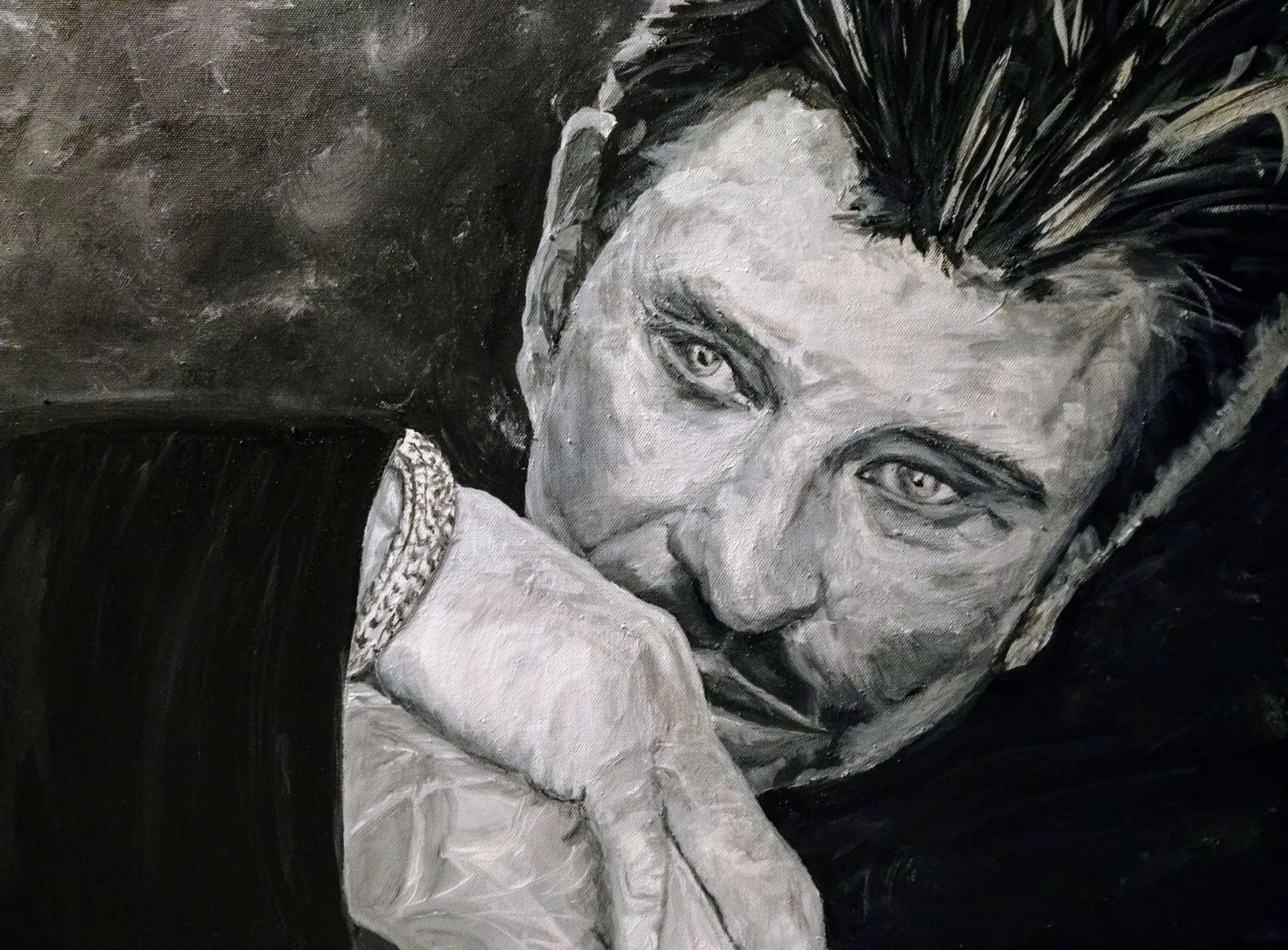 Johnny, in memoriam, acrylique de Béhenne