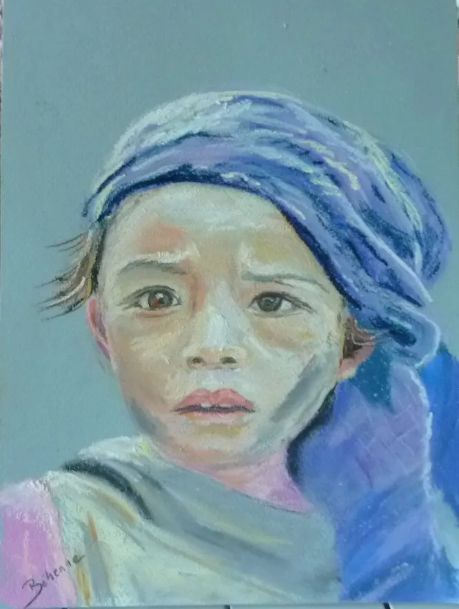Le petit ramoneur, pastel de Béhenne