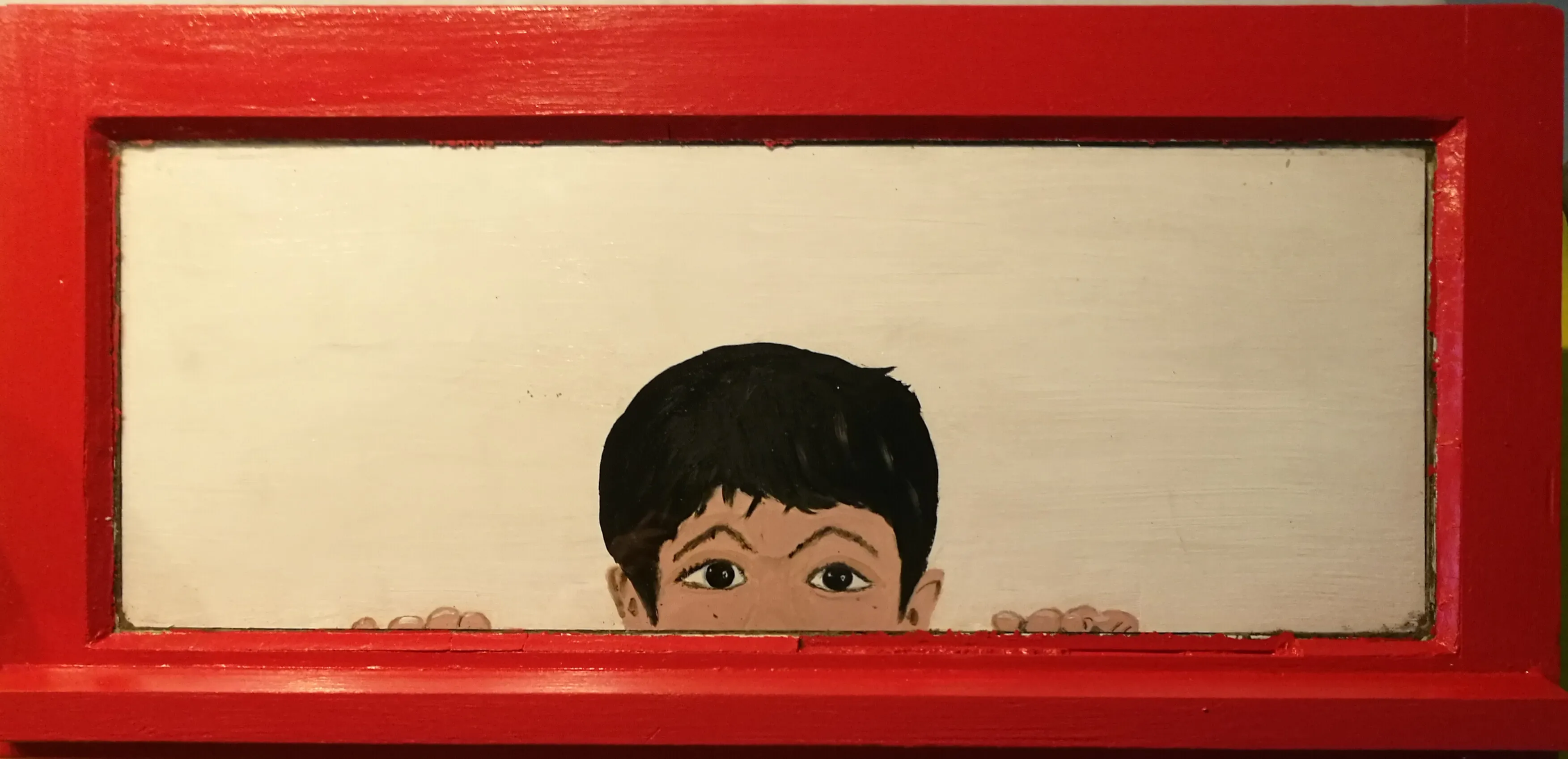 l'espion, acrylique de Béhenne