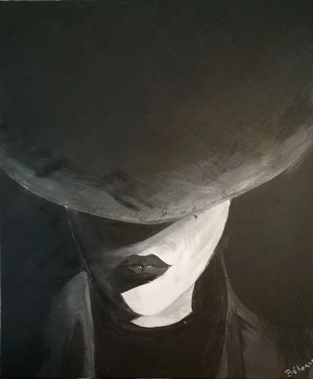 Noir et blanc, acrylique de Béhenne