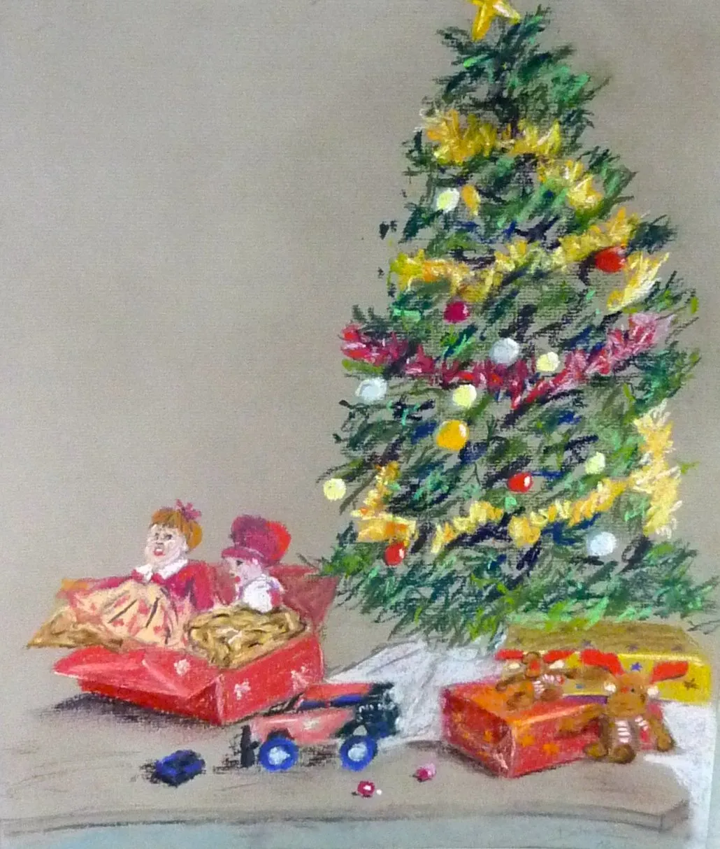 Sapin de noel, pastel de Béhenne