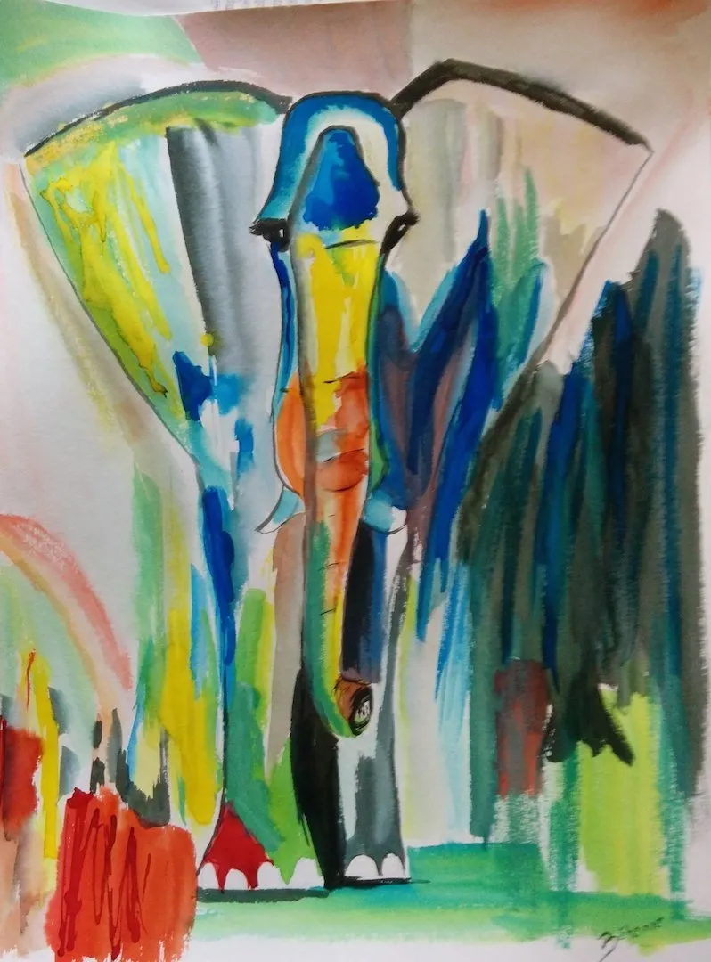 Un éléphant ça trompe, encre de Béhenne