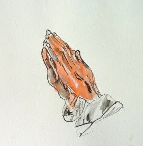 Les mains jointes