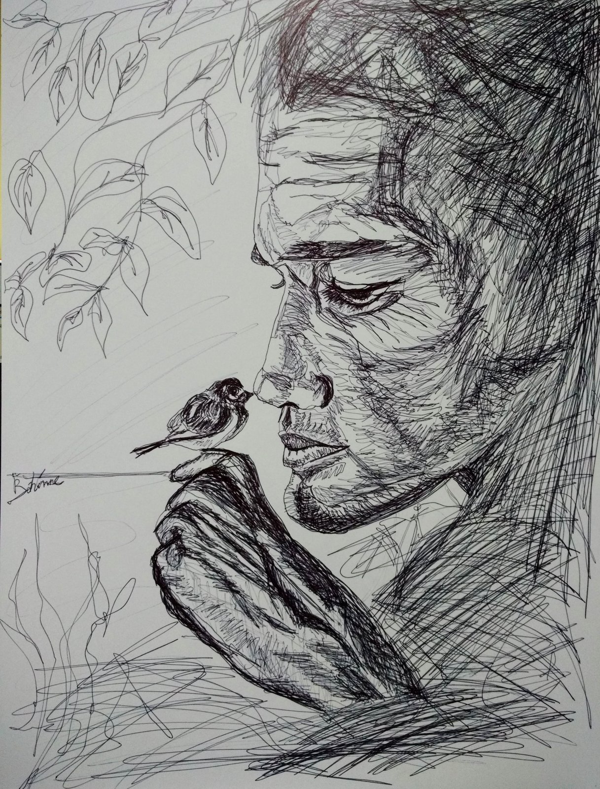 Essai d'un trait de crayon