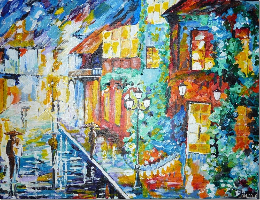 La pluie, le soir