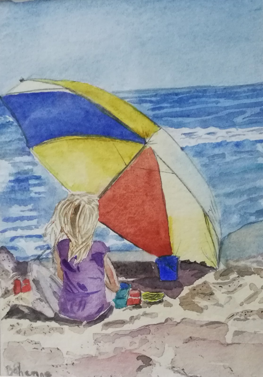 Je fais des pâtés de sable...