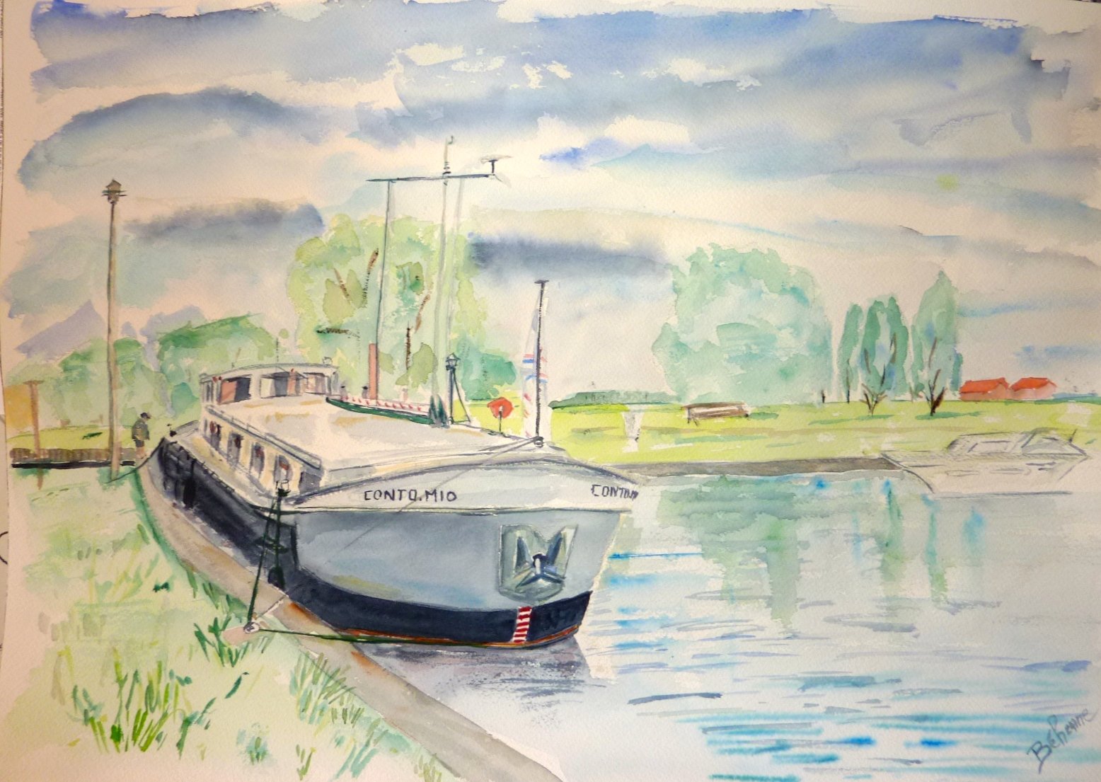 Péniche à quai...