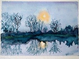 Lune sur le canal endormi