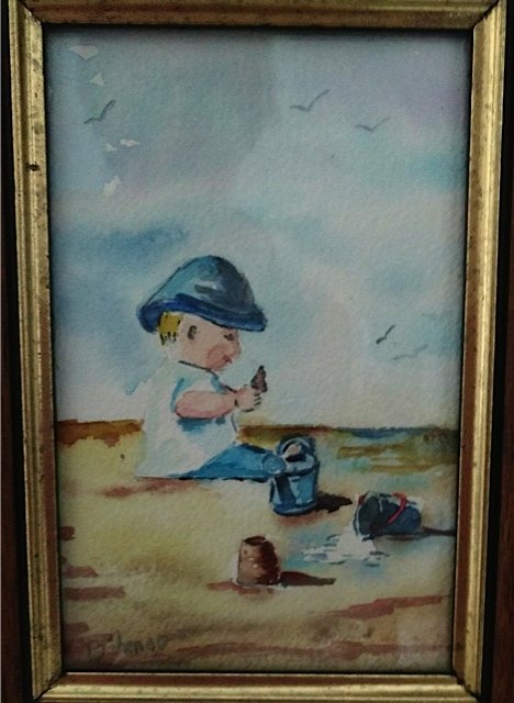Petite gars à la plage